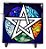 Quadro de Azulejo Pentagrama - 5 Elementos (Cerâmica) - Imagem 1