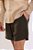 SHORT PURO LINHO VERDE MILITAR - Imagem 1