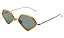 Illesteva Beak Ace 53 Honey/Silver w/ Olive Flat Lenses - Imagem 2