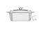 Caçarola Quadrada em Aço Inox Grano 7,3 L 26 cm Tramontina - Imagem 1