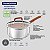 Panela Inox Revestimento Cerâmico Romagna 18 cm 2,25 L Marfim Tramontina - Imagem 6