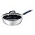 Frigideira Funda com Tampa Romagna em Aço Inox Cerâmico Black 24 cm 3,1 Tramontina - Imagem 1