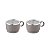 Conjunto de Xícaras para Café em ABS Cinza e Alça Redonda 2 Peças 80 ml Tramontina - Imagem 1