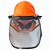 CAPACETE COM PROTEÇÃO FACIAL E ABAFADOR CONCHA - COR LARANJA - Imagem 3