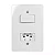 CONJUNTO 1 INTERRUPITOR SIMPLES 6A COM 1 TOMADA 2P+T 20A-250V 4X2 BR RENOVA - Imagem 1