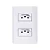 CONJUNTO 2 TOMADAS 2P+T 10A-250V 4X2 BR RENOVA - Imagem 1