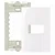 CONJUNTO PLACA 4X2 1 POSTO HORIZONTAL BR C/SUP SLEEK - Imagem 1