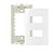 CONJUNTO PLACA 4X2 2 POSTOS HORIZONTAL BR C/SUP SLEEK - Imagem 1