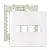 CONJUNTO PLACA 4X4 2 POSTOS HORIZONTAL BR C/SUP SLEEK - Imagem 1