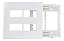 CONJUNTO PLACA 4X4 4 POSTOS HORIZONTAL BR C/SUP SLEEK - Imagem 1