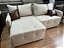 SOFA DUBAI 2.15 PRONTA ENTREGA DESIGN COMPACTO PRONTA ENTREGA NA COR BEGE COM MARROM E CINZA COM PRETO - Imagem 3
