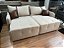 SOFA DUBAI 2.15 PRONTA ENTREGA DESIGN COMPACTO PRONTA ENTREGA NA COR BEGE COM MARROM E CINZA COM PRETO - Imagem 1