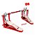 Pedal Duplo X-pro De Bateria Profissional Action Vermelho - Imagem 1