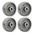 Kit Roda 4 Pol R 414 Ferro Fundido p/ Rodízio 300kg (4 un) - Imagem 1