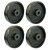 Kit com 4 Rodas 614 (6 pol) em Ferro e Borracha para Rodizio - Imagem 1