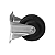 Rodinha 12cm Borracha 5 Polegadas com Placa Fixa - Imagem 2