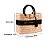BOLSA DE PALHA COM FAIXAS PERSONALIZADA CARAMELLO - Imagem 2