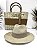KIT BOLSA DE PALHA + CHAPÉU DE PALHA PANAMÁ PALHA NOBRE FAIXA CARAMELO - Imagem 6