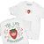 Strawberry - FRENTE e COSTAS - Camiseta Basicona Unissex - Imagem 1