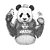 Punk Panda - Camiseta Clássica Masculina - Imagem 1