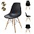 Conjunto de 4 Cadeiras Charles Eames Eiffel Paris - Design Wood  Preta - Imagem 1