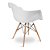 Cadeira Eames com Braços Branca - Base Madeira Natural - Imagem 4