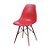 Cadeira Eames Vermelha - Base Madeira Natural - Imagem 1