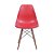 Cadeira Eames Vermelha - Base Madeira Natural - Imagem 3
