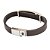 PULSEIRA CRUZ VAZADA MARROM FECHO AÇO INOX - Imagem 3