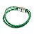PULSEIRA COURO TRANÇADO DUPLO VERDE - Imagem 2