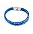 PULSEIRA COURO TRANÇADO DUPLO AZUL ESCURO - Imagem 2