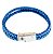 PULSEIRA COURO TRANÇADO DUPLO AZUL ESCURO - Imagem 1