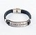 PULSEIRA  FÉ+ FORÇA + CORAGEM PRETO INOX - Imagem 1