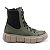 Bota Feminina Tratorada em Couro Legítimo Cadarço e Zíper  do 33 ao 44– Verde Militar - Imagem 2