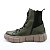 Bota Feminina Tratorada em Couro Legítimo Cadarço e Zíper  do 33 ao 44– Verde Militar - Imagem 4