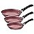 Jogo 3 Frigideiras Tramontina Caribe Antiaderente Rose Gold - Imagem 3