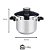 Panela de Pressão Tramontina Presto Inox Fundo Triplo 6L - 5 Dispositivos de Segurança - Imagem 1
