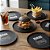 Kit 6 Pratos Rasos Hambúrguer 20cm Tramontina Black Burger P Cinza-escuro Hamburguer - Imagem 5