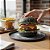 Kit 6 Pratos Rasos Hambúrguer 20cm Tramontina Black Burger P Cinza-escuro Hamburguer - Imagem 4