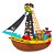 Barco Pirata com Rodinhas 23 Peças - Maral - Imagem 1