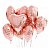 Kit C/ 50 (1,19un pix) Balão Coração ROSÊ Metalizado 45cm Decoração Gás Ar Festas - Imagem 1