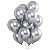 Kit 50 Balão Bexiga Metalizado N°10 / 26cm Prata Diversas Cores Atacado - Imagem 1