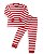 Pijama Infantil Masculino Calça Camiseta Manga Longa Listrado Vermelho - Imagem 1