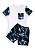Pijama Infantil Masculino Shorts e Camiseta Manga Curta Camuflado Azul - Imagem 1