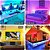 Fita Led Smart Led RGB Colorida P/ TV e Monitor 5 metros Bluethooth com Controle - Imagem 6
