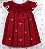 Vestido casinha de abelha vermelho com bordado - Imagem 1