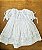 Vestido para Batizado Bebê em Cambraia de Algodão com Bordado Manual Azul Bebê e Renda Paraíba - Imagem 1