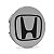 Calotinha 69mm Centro de Roda Honda New Civic Prata Emblema Preto - Imagem 1