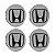 Jogo de Calotinha 69mm Centro de Roda Honda HRV CRV Accord Prata com Preto - Imagem 1