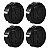 Jogo de Calotas 58mm Centro de Roda Honda FIT Civic City WRV Preto Brilhante - Imagem 1